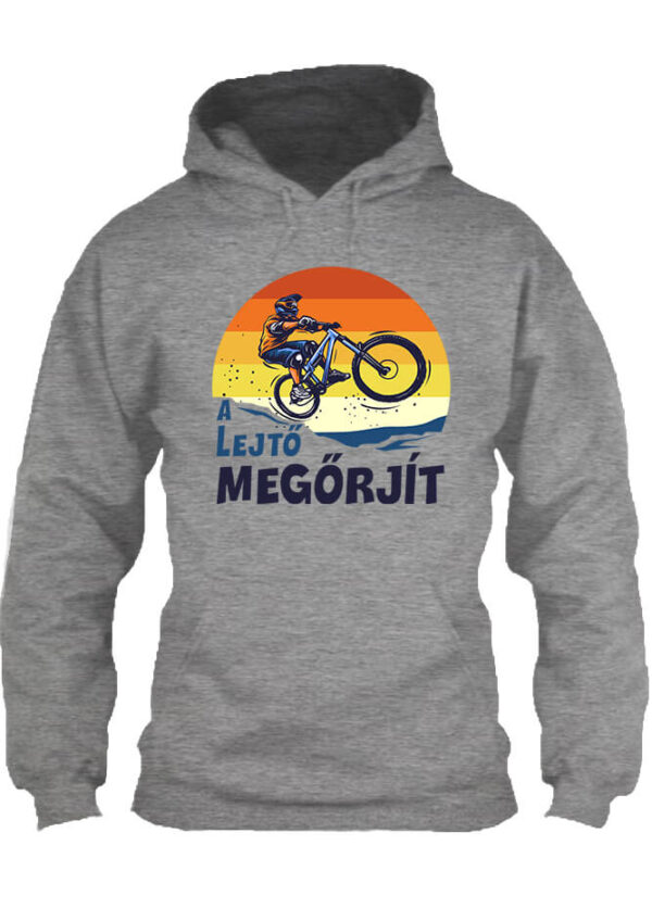 Mountain bike A lejtő megőrjít - Unisex kapucnis pulóver