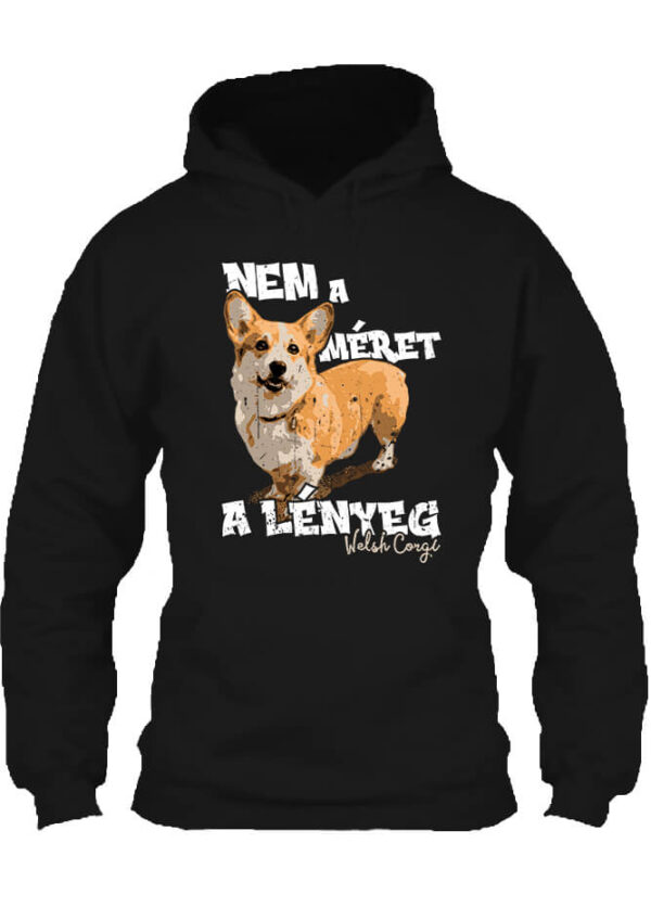 Welsh corgi nem lényeg - Unisex kapucnis pulóver