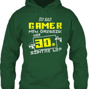 Gamer születésnap megadott életkorral – Unisex kapucnis pulóver