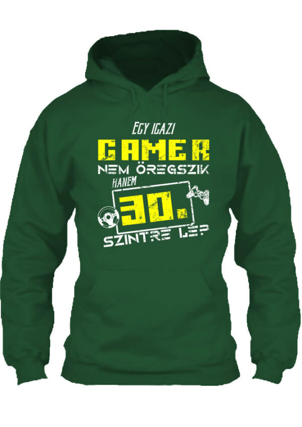 Gamer születésnap megadott életkorral - Unisex kapucnis pulóver