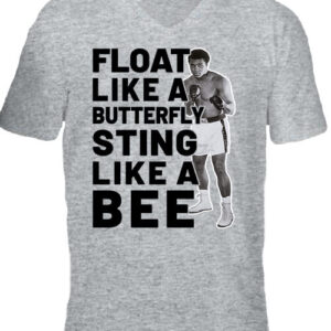 Muhammad Ali Float like a butterfly  – Férfi V nyakú póló