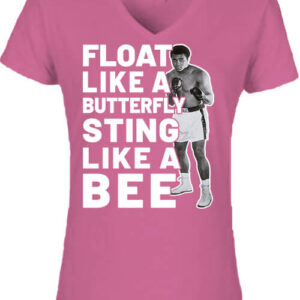 Muhammad Ali Float like a butterfly  – Női V nyakú póló