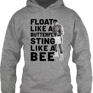 Muhammad Ali Float like a butterfly  – Unisex kapucnis pulóver