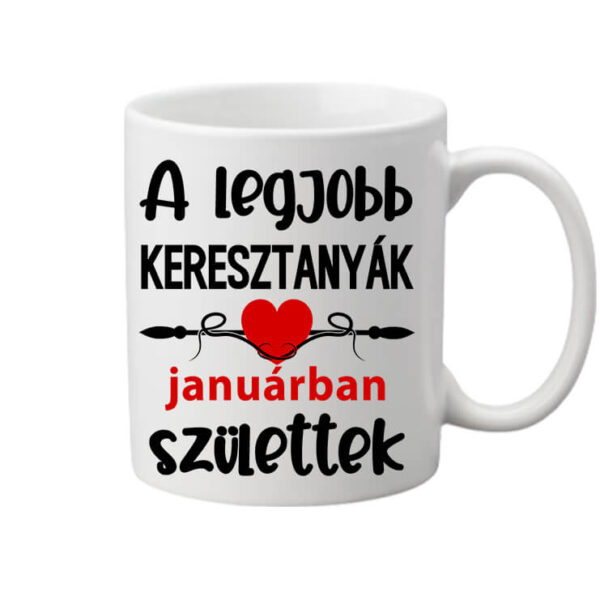 Januári keresztanyák Születésnap - Bögre