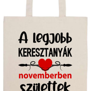 Novemberi keresztanyák Születésnap- Prémium hosszú fülű táska