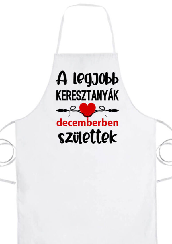 Decemberi keresztanyák Születésnap- Prémium kötény