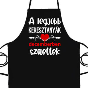 Decemberi keresztanyák Születésnap- Prémium kötény