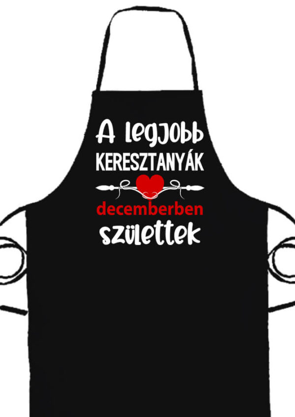 Decemberi keresztanyák Születésnap- Prémium kötény