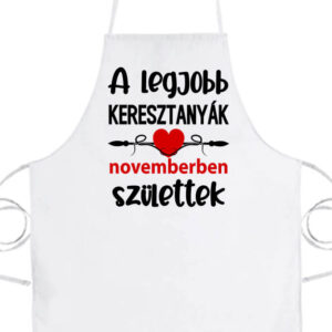 Novemberi keresztanyák Születésnap- Basic kötény