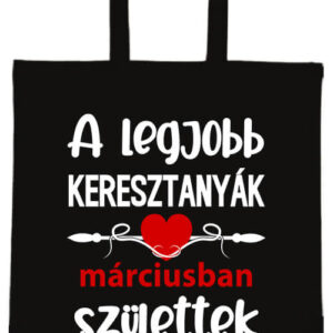 Márciusi keresztanyák Születésnap – hosszú vagy rövid fülű vászontáska