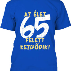 Az élet 65 felett – Férfi póló – 2XL, Királykék