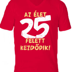 Az élet 25 felett – Férfi V nyakú póló