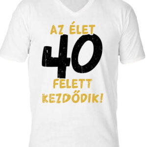 Az élet 40 felett – Férfi V nyakú póló