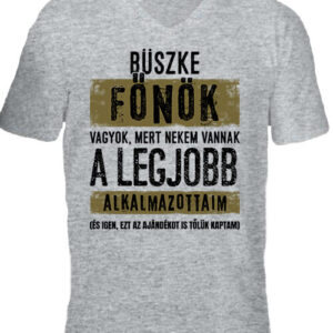 Büszke főnök – Férfi V nyakú póló