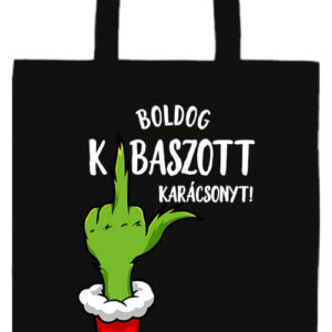 Boldog kibaszott karácsonyt Grincs- Basic hosszú fülű táska