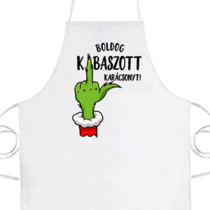 Boldog kibaszott karácsonyt Grincs- Basic kötény