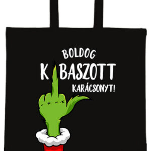 Boldog Kibaszott karácsonyt Grincs – hosszú vagy rövid fülű vászontáska