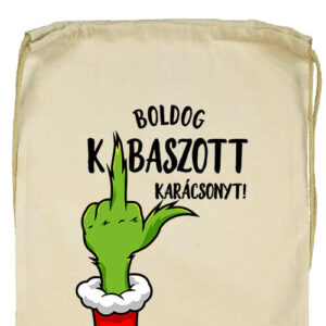 Boldog kibaszott karácsonyt Grincs- Basic tornazsák