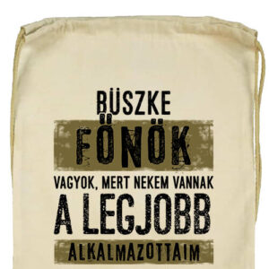 Büszke főnök- Basic tornazsák