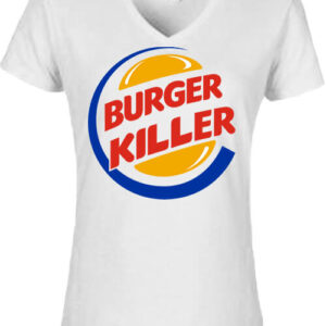 Burger killer – Női V nyakú póló