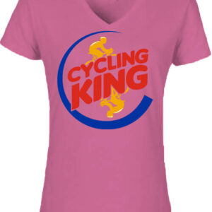 Cycling king – Női V nyakú póló