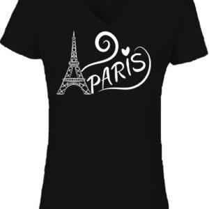 Love Paris Párizs – Női V nyakú póló