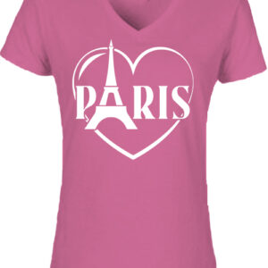 Szeretlek Párizs – Női V nyakú póló