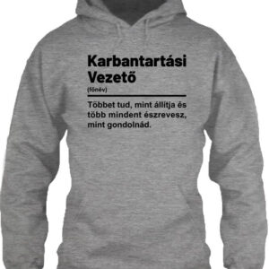 Karbantartási vezető – Unisex kapucnis pulóver