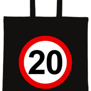 Születésnap 20 éves tábla- Basic rövid fülű táska