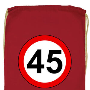 Születésnap 45 éves tábla- Prémium tornazsák