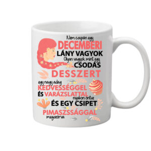 Csodás desszert decemberi lány – Bögre