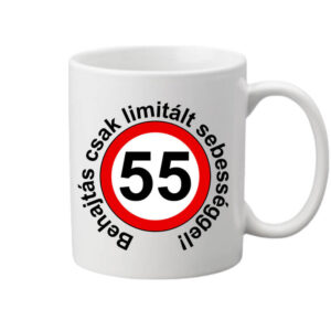 Limitált sebességgel 55 éves születésnap – Bögre