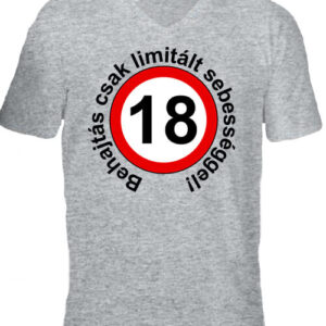 Limitált sebességgel 18 éves születésnap – Férfi V nyakú póló