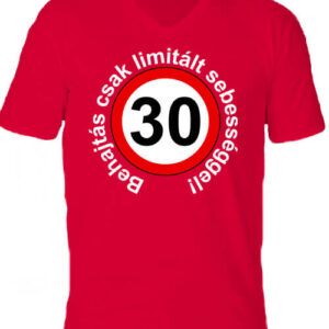 Limitált sebességgel 30 éves születésnap – Férfi V nyakú póló