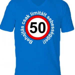 Limitált sebességgel 50 éves születésnap – Férfi V nyakú póló