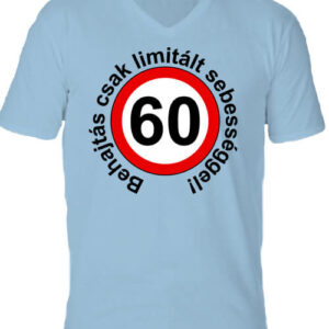 Limitált sebességgel 60 éves születésnap – Férfi V nyakú póló
