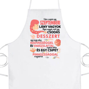 Csodás desszert szeptemberi lány- Basic kötény
