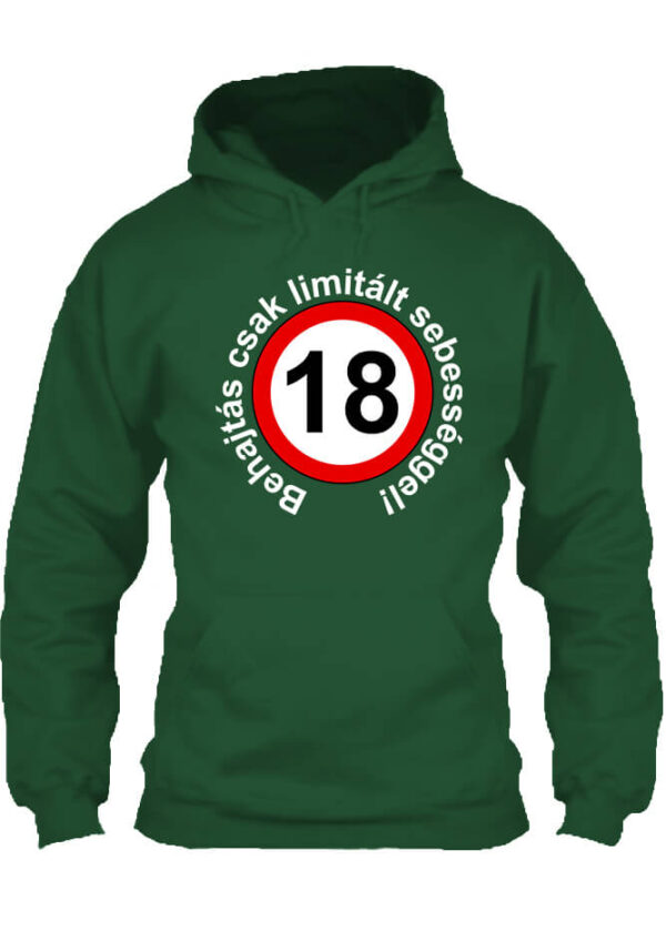 Limitált sebességgel 18 éves születésnap - Unisex kapucnis pulóver