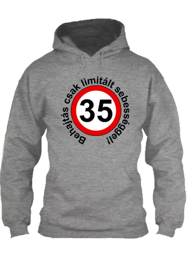Limitált sebességgel 35 éves születésnap - Unisex kapucnis pulóver