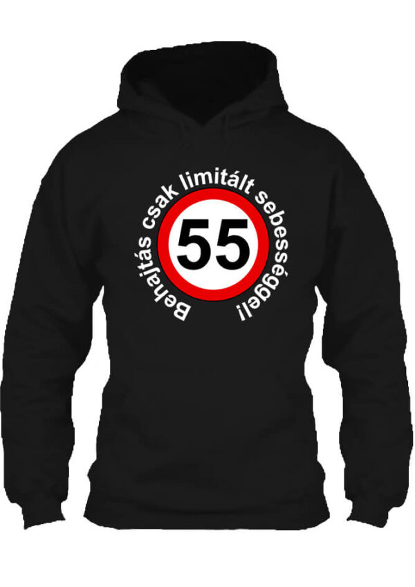 Limitált sebességgel 55 éves születésnap - Unisex kapucnis pulóver