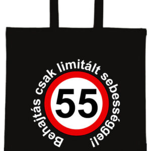 Limitált sebességgel 55 éves születésnap – hosszú vagy rövid fülű vászontáska