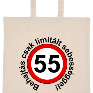 Limitált sebességgel 55 éves születésnap- Basic rövid fülű táska