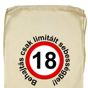 Limitált sebességgel 18 éves születésnap- Basic tornazsák