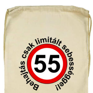Limitált sebességgel 55 éves születésnap- Basic tornazsák