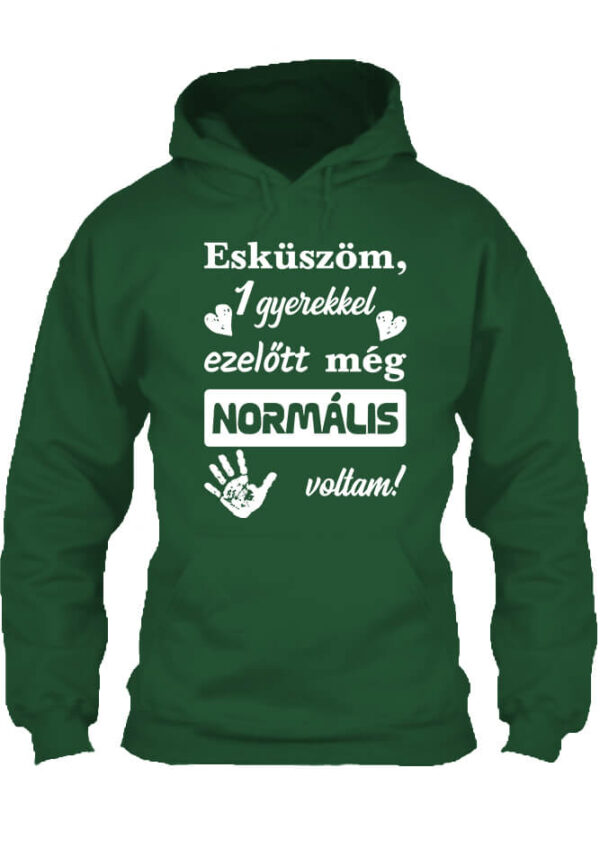 Egy gyerekkel ezelőtt normális voltam - Unisex kapucnis pulóver