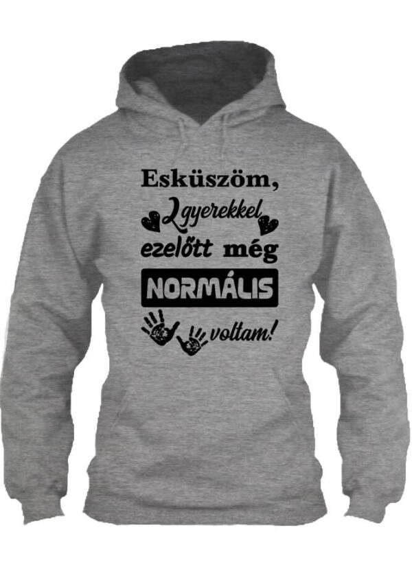 Két gyerekkel ezelőtt normális voltam - Unisex kapucnis pulóver