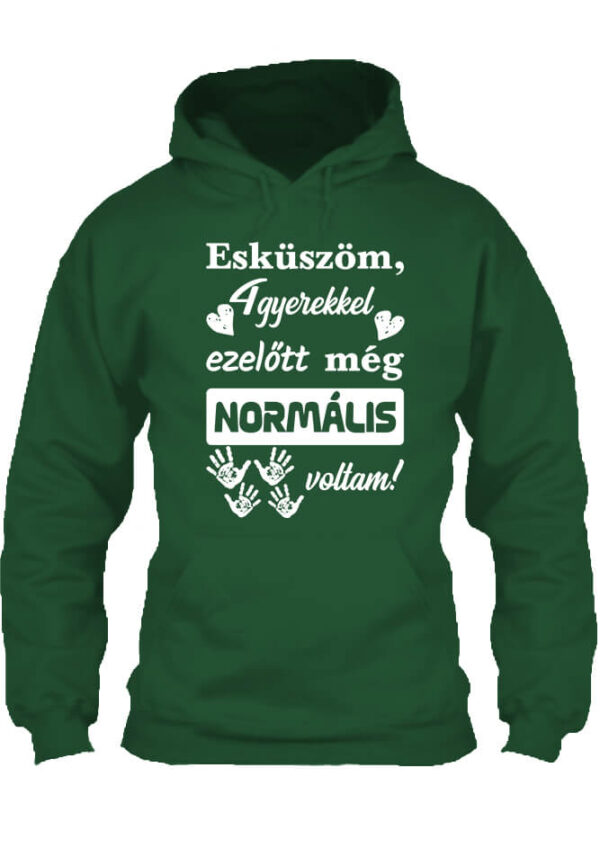 Négy gyerekkel ezelőtt normális voltam - Unisex kapucnis pulóver