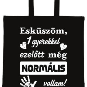 Egy gyerekkel ezelőtt normális voltam- Basic rövid fülű táska