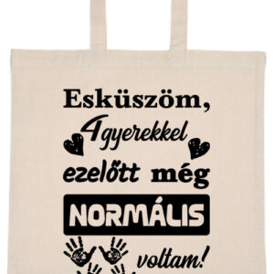 Négy gyerekkel ezelőtt normális voltam – hosszú vagy rövid fülű vászontáska