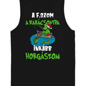 Grincs Inkább horgászom – Férfi ujjatlan póló